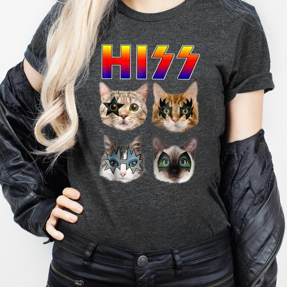 Hiss Funny Cat tee shirt - Picture 1 of 4